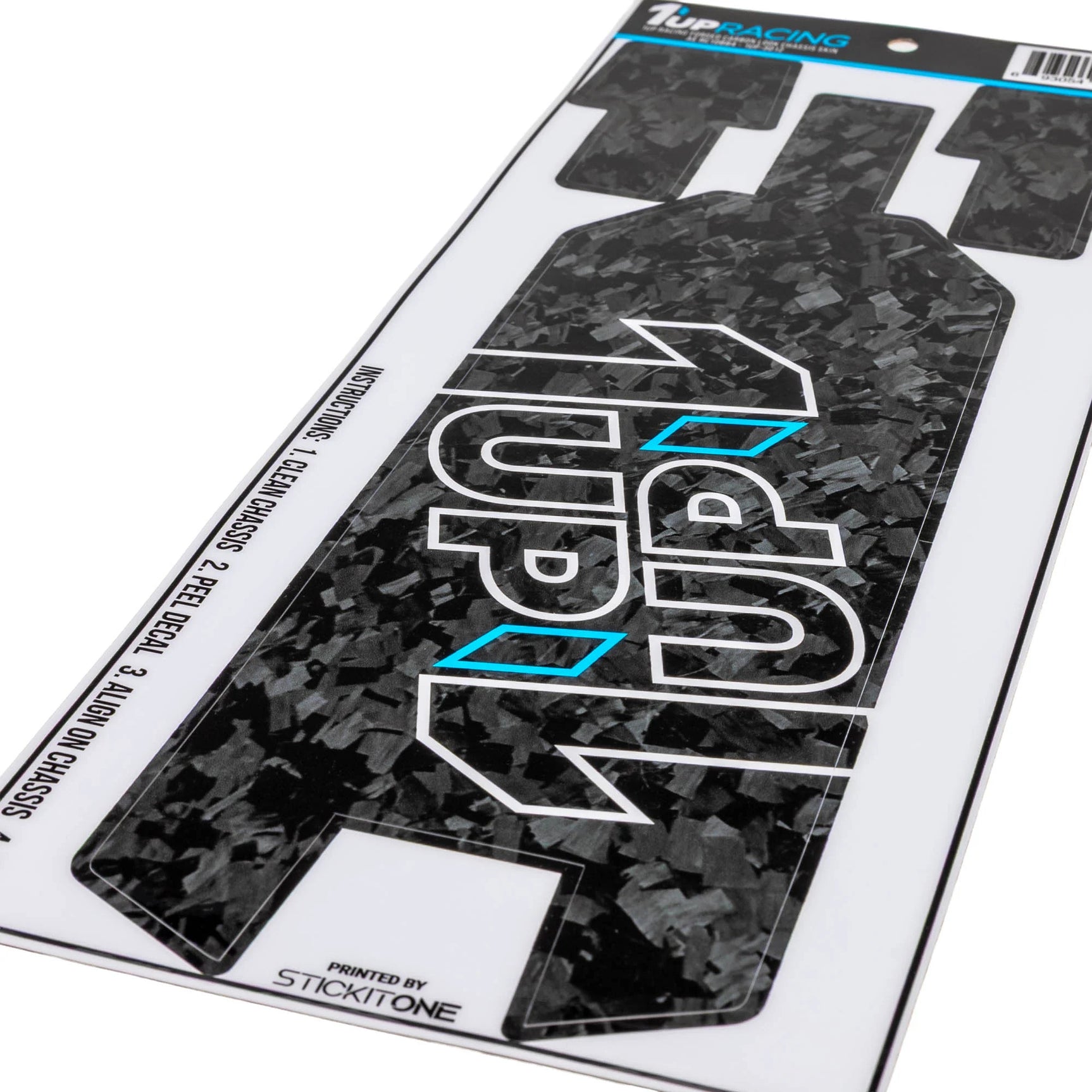 1UP3012 3012 Forged Carbon Look Chassis Skin, Associated RC10 B84