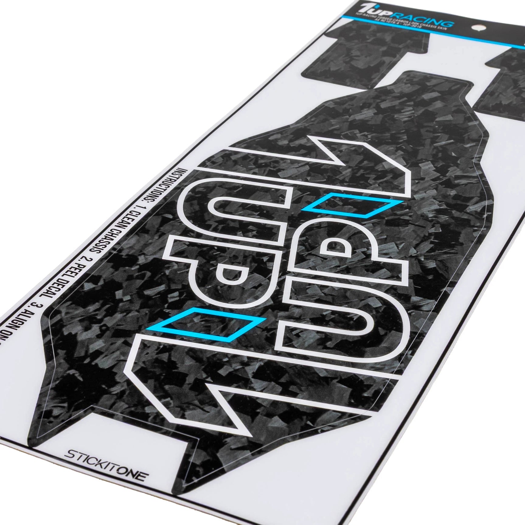 1UP3019 3019 Forged Carbon Look Chassis Skin, Associated RC10 T6.4