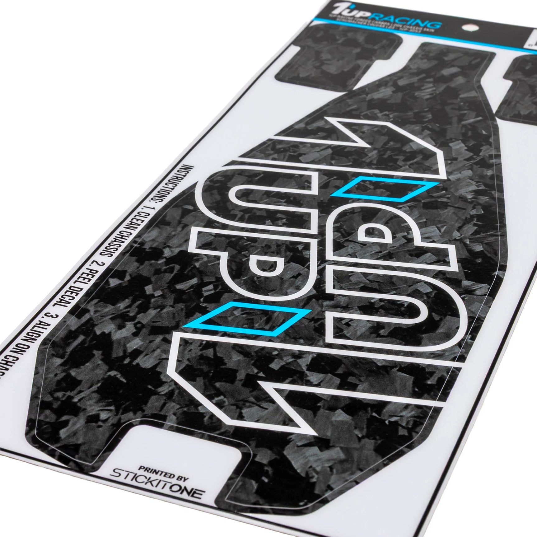 1UP3053 3053 Forged Carbon Look Chassis Skin, Schumacher Cougar LD3