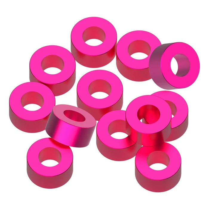 1UP80348 80348 Precision Aluminum 3x6mm Ballstud Shims, Pink, 3.0mm (12)