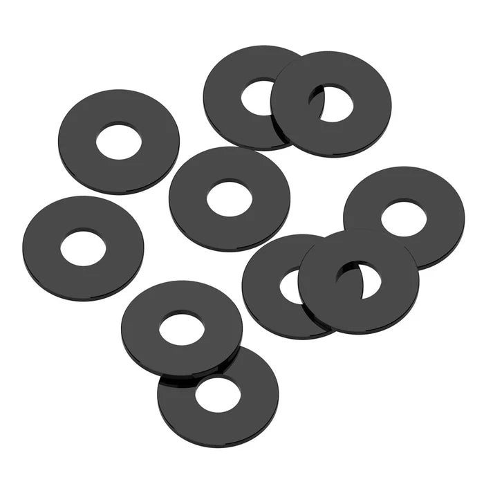 1UP80401 80401 Precision Aluminum 3x8mm Ballstud Shims, Black, 0.5mm (10)