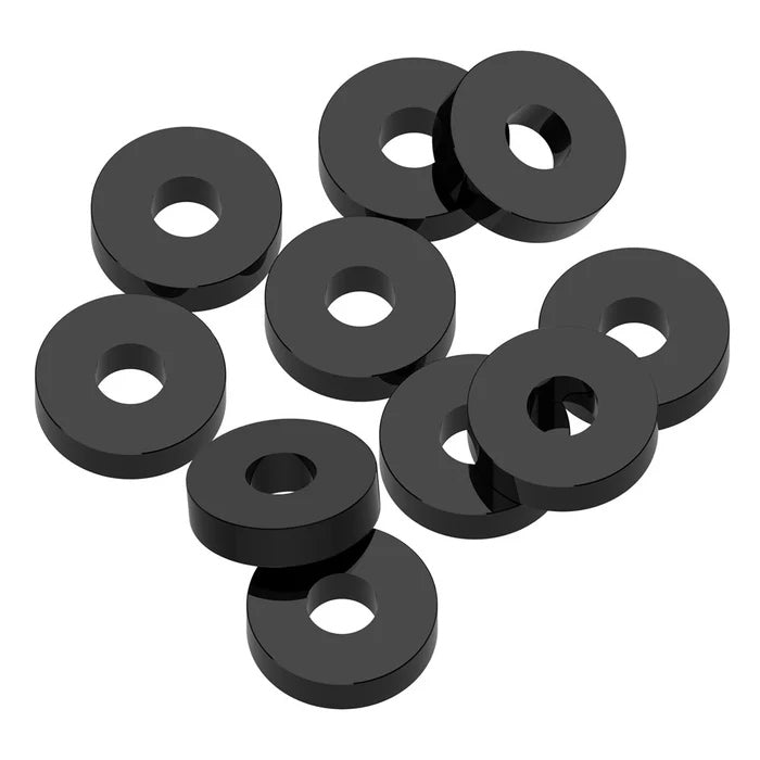 1UP80404 80404 Precision Aluminum 3x8mm Ballstud Shims, Black, 2.0mm (10)