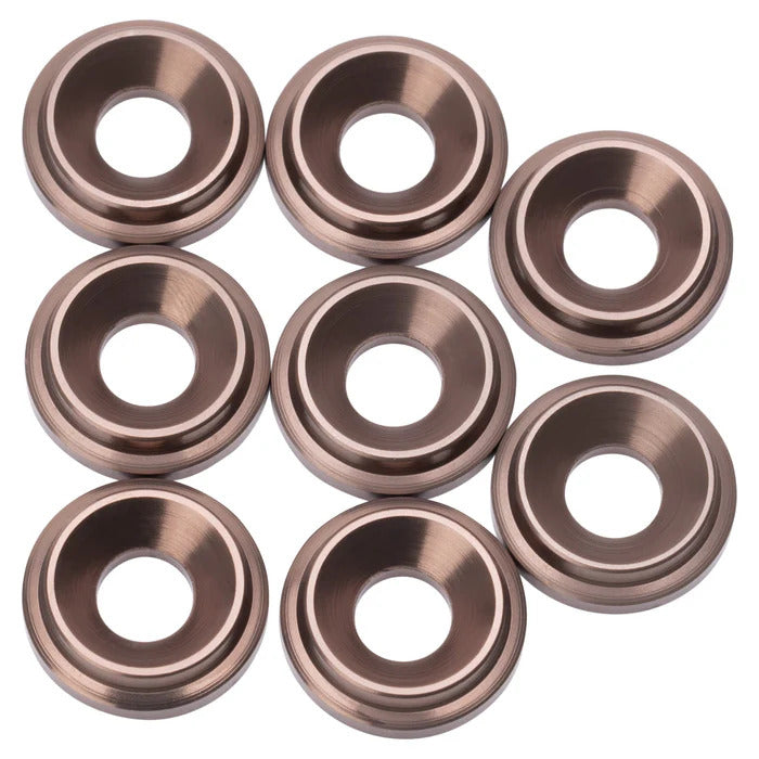 1UP820909 820909 Aluminum Countersunk Washers, M3 (8), Gunmetal