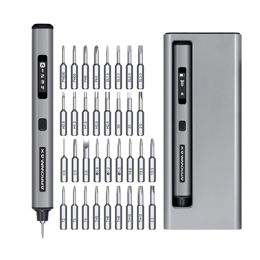 AMXAM199913G AM199913G SES Pro Smart Motion Electric Screwdriver Set, 34pc, Gray