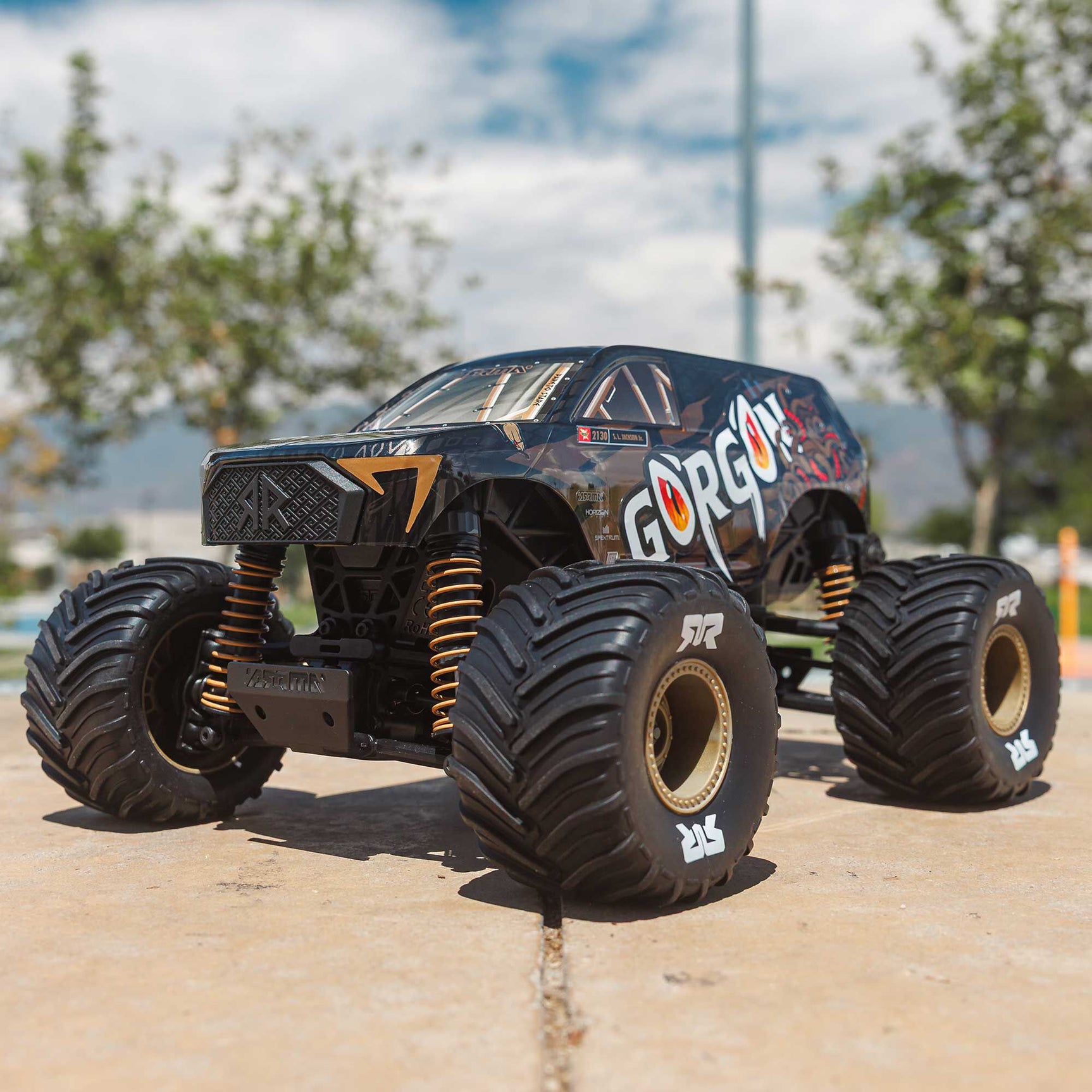 Gorgon Grom 1/16 4X4 Monster Truck RTR Combo, Yellow