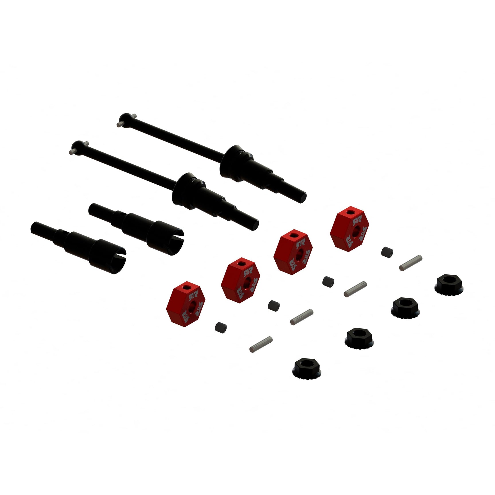 ARA311231 ARA311231 GROM Metal Axle & Wheel Hex Set B (4)