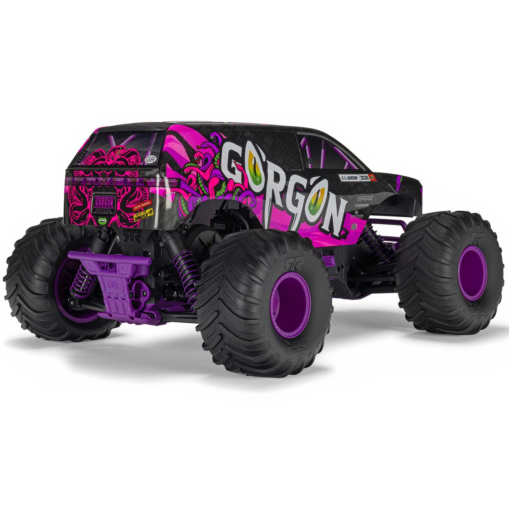 GORGON 1/10 2WD Monster Truck RTR Combo, Purple