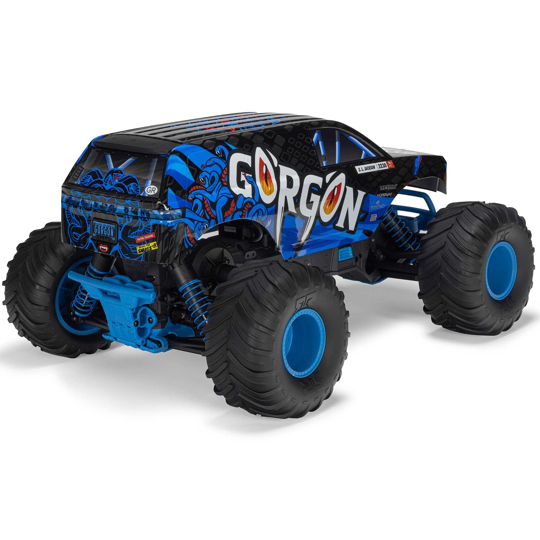 GORGON 1/10 2WD Monster Truck RTR Combo, Blue