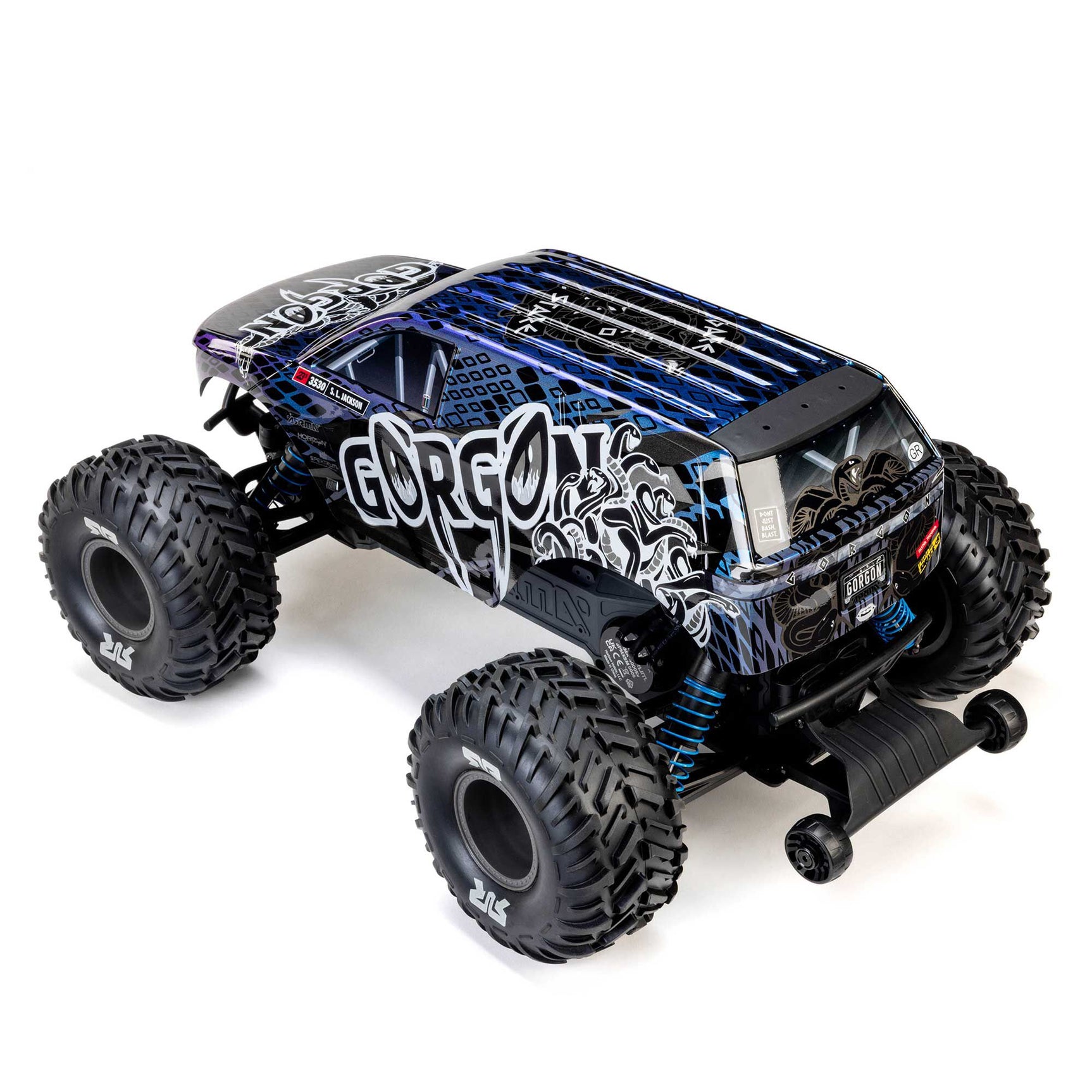 GORGON 223S Brushless 1/10 2WD Monster Truck RTR, Blue/Black
