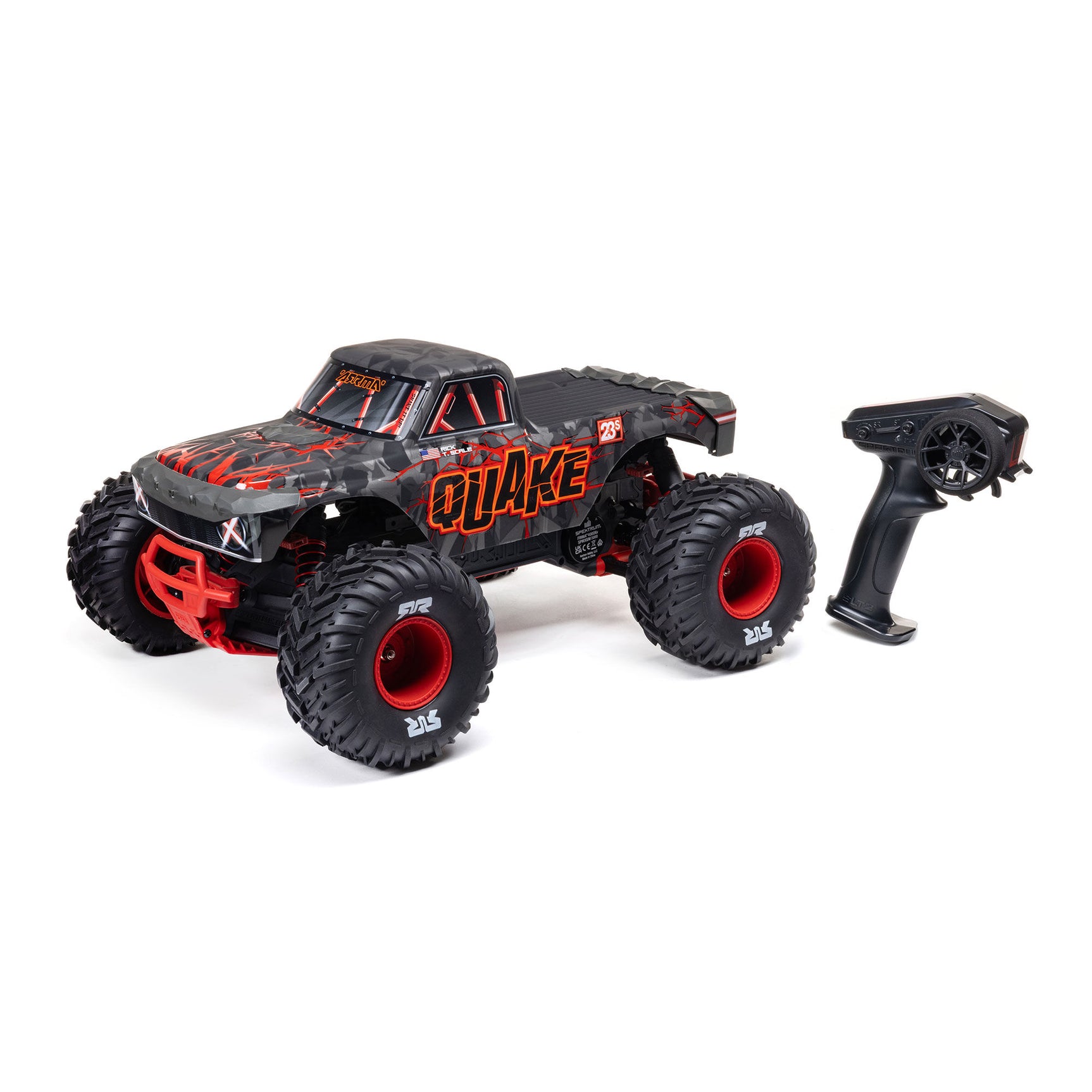 Quake 223S 1/10 2WD Monster Truck RTR, Red