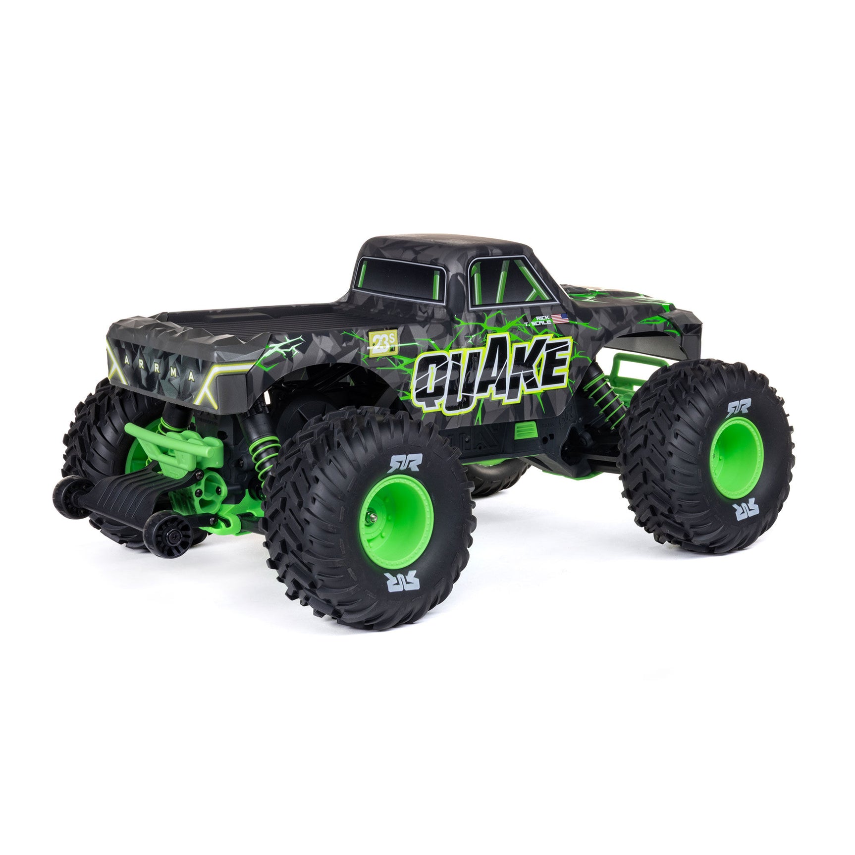 Quake 223S 1/10 2WD Monster Truck RTR, Green