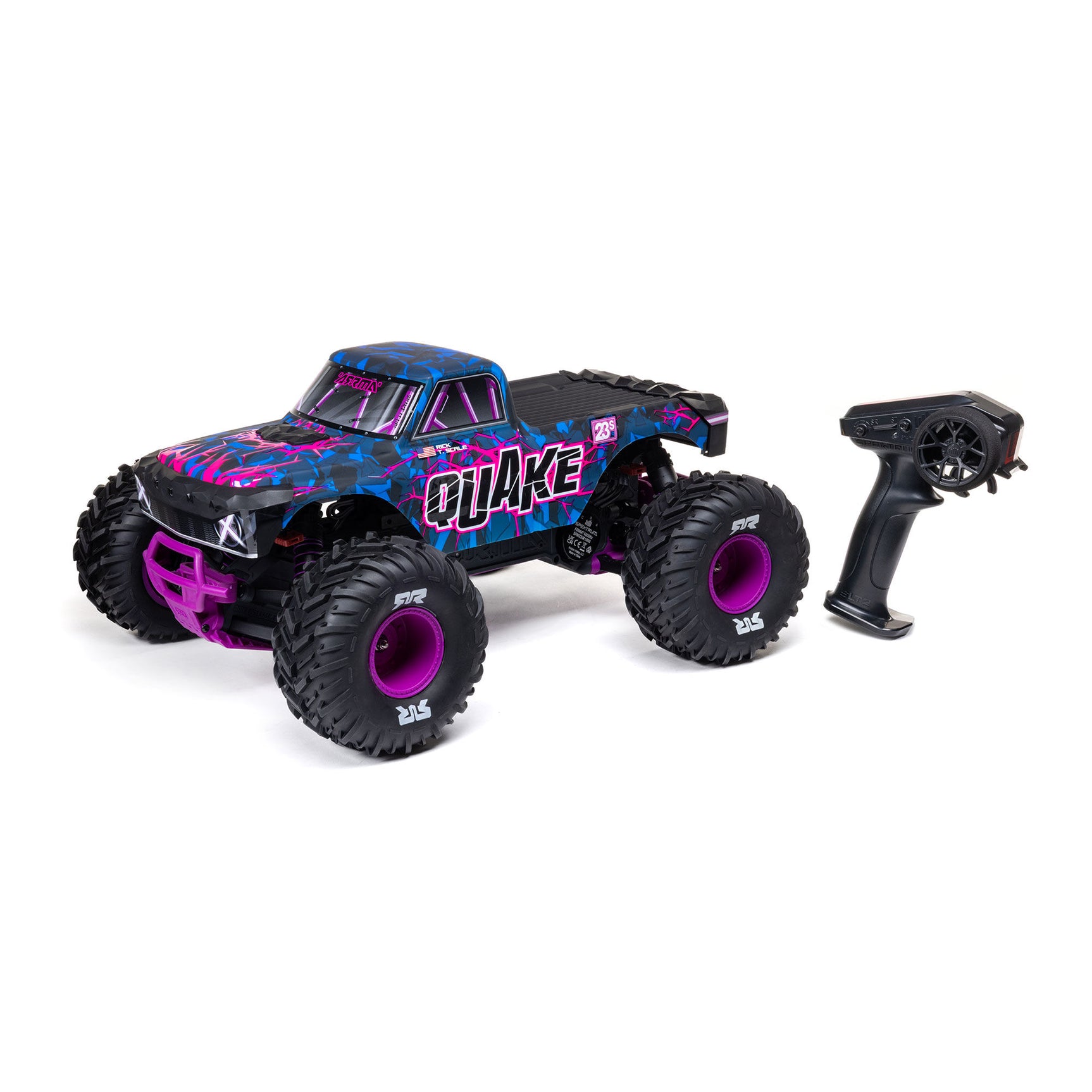 Quake 223S 1/10 2WD Monster Truck RTR, Purple
