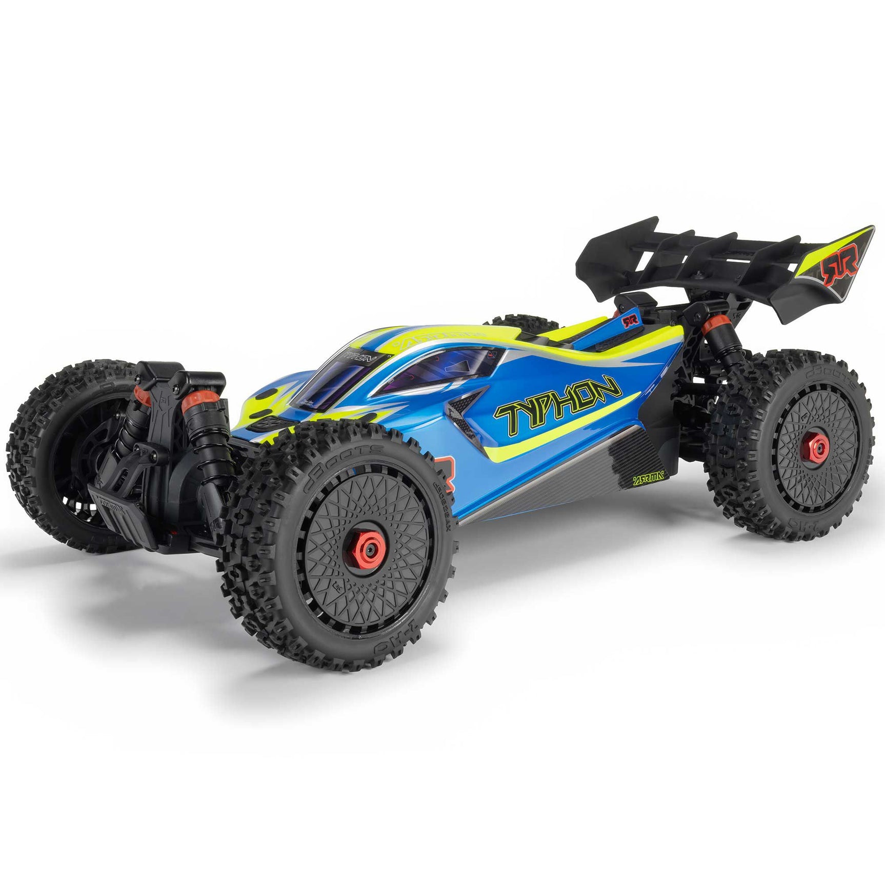 ARA4206V4T1 ARA4206V4T1 Typhon 4X4 665 MEGA 1/8 Buggy RTR, Blue