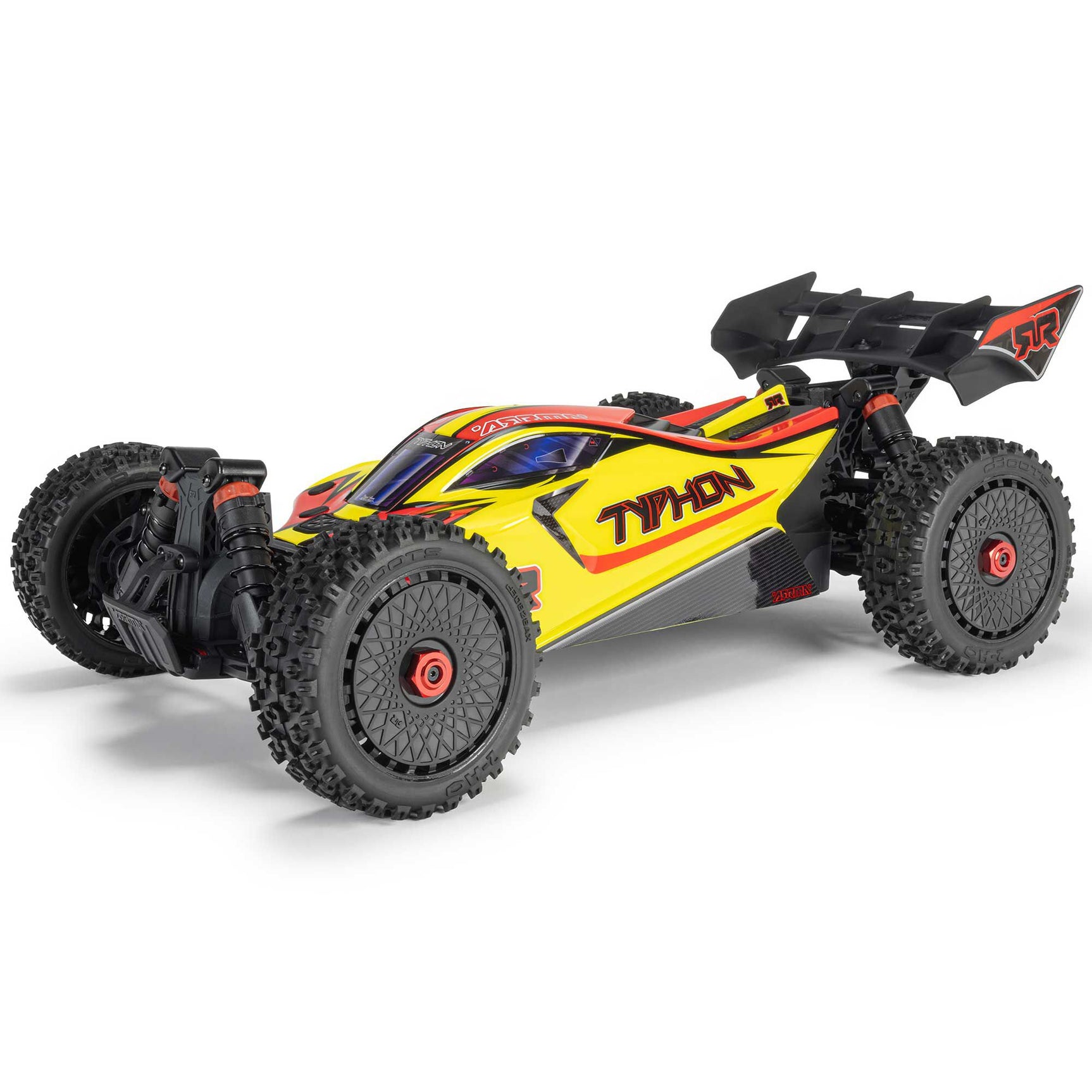 ARA4206V4T2 ARA4206V4T2 Typhon 4X4 665 MEGA 1/8 Buggy RTR, Yellow