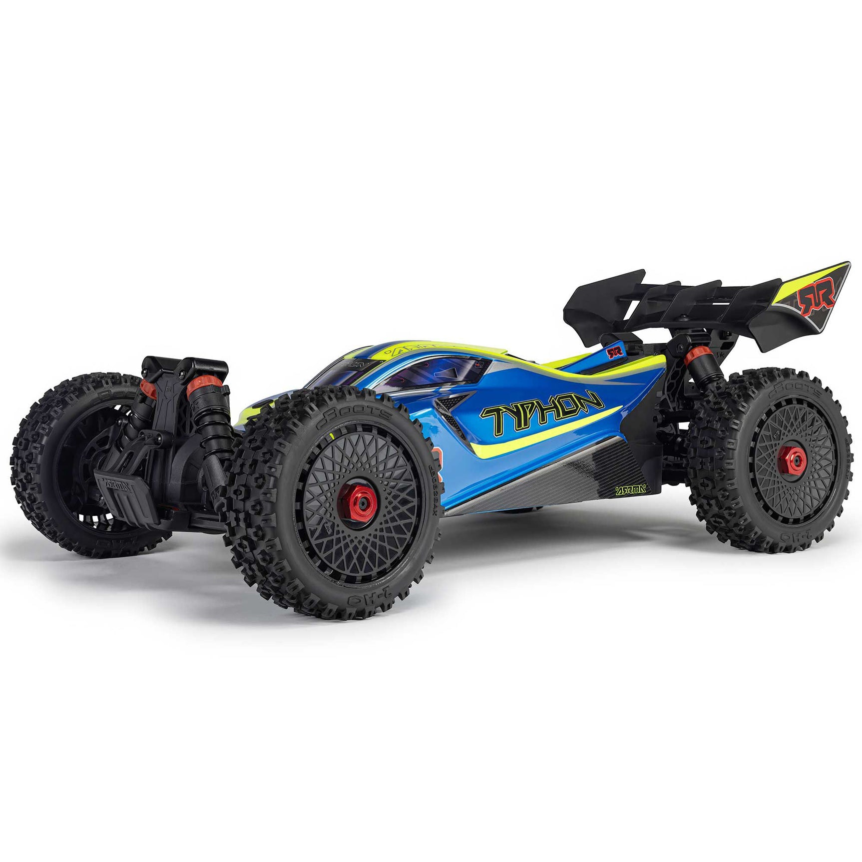 ARA4306V4T4 ARA4306V4T4 Typhon 4X4 BLX 1/8 Buggy RTR, Blue/Yellow