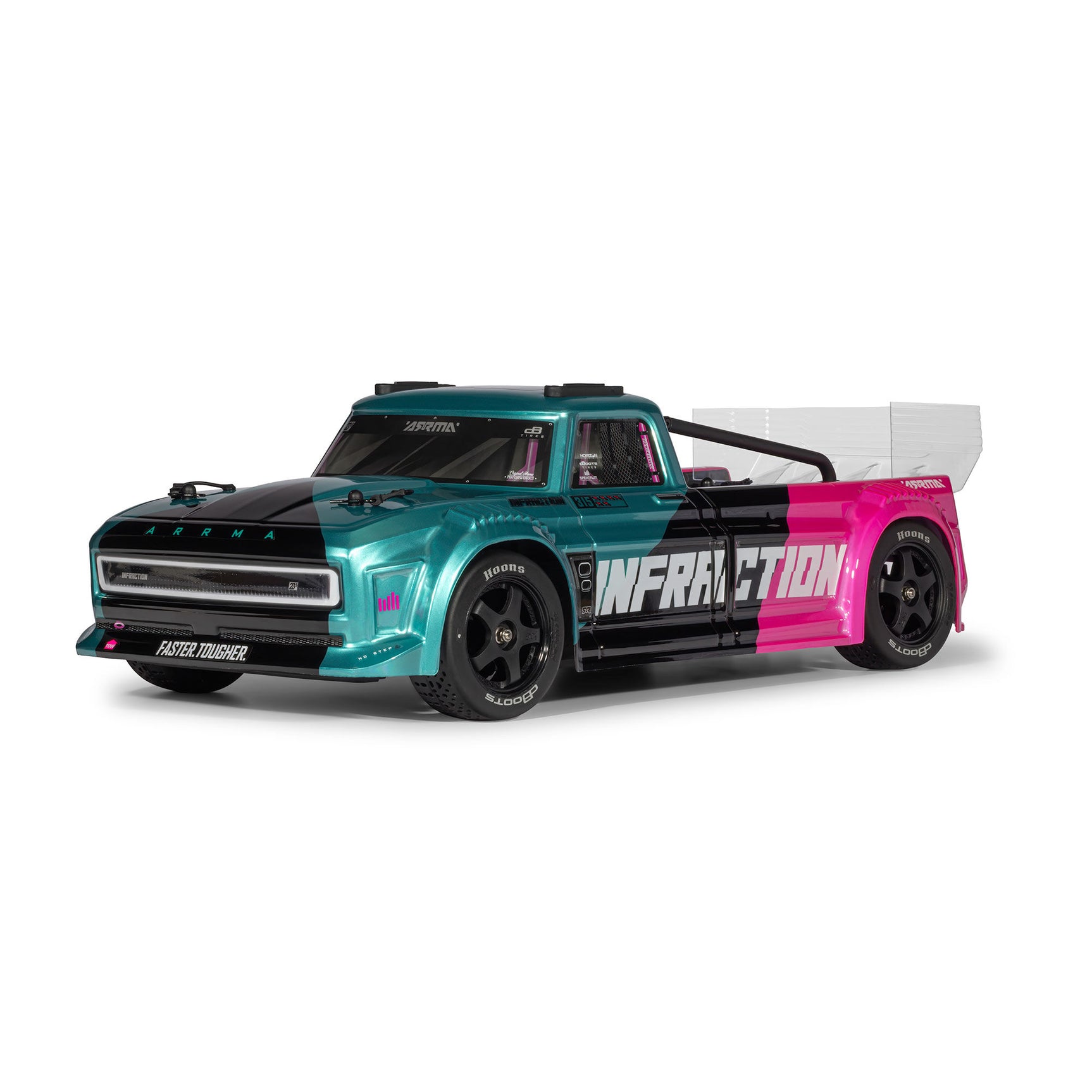 ARA4315V4T3 ARA4315V4T3 Infraction 223S DSC 1/8 4X4 Street Bash Truck RTR, Teal/Pink