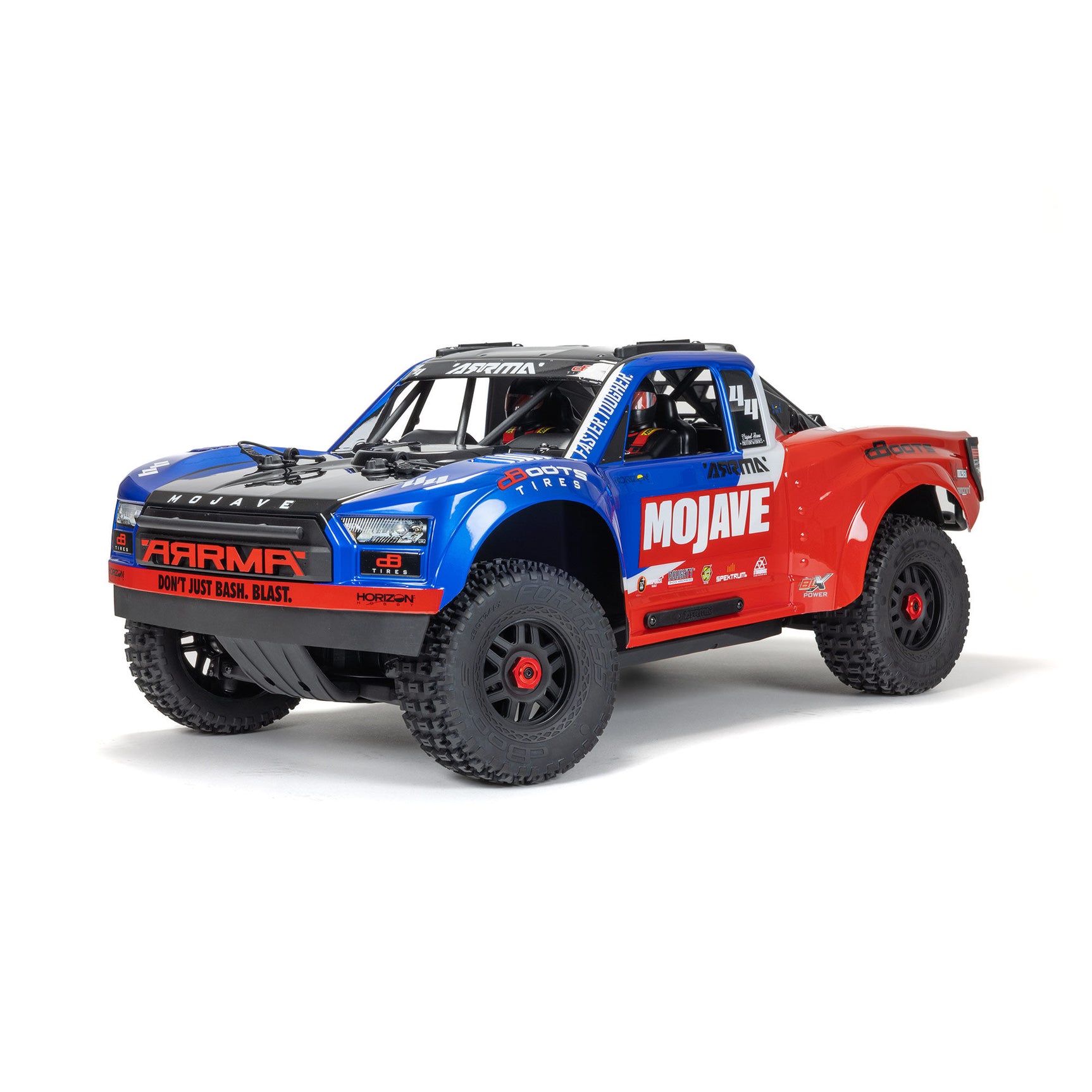 ARA4404T2 ARA4404T2 MOJAVE 4X4 4S BLX 1/8 Desert Truck RTR, Blue/Red
