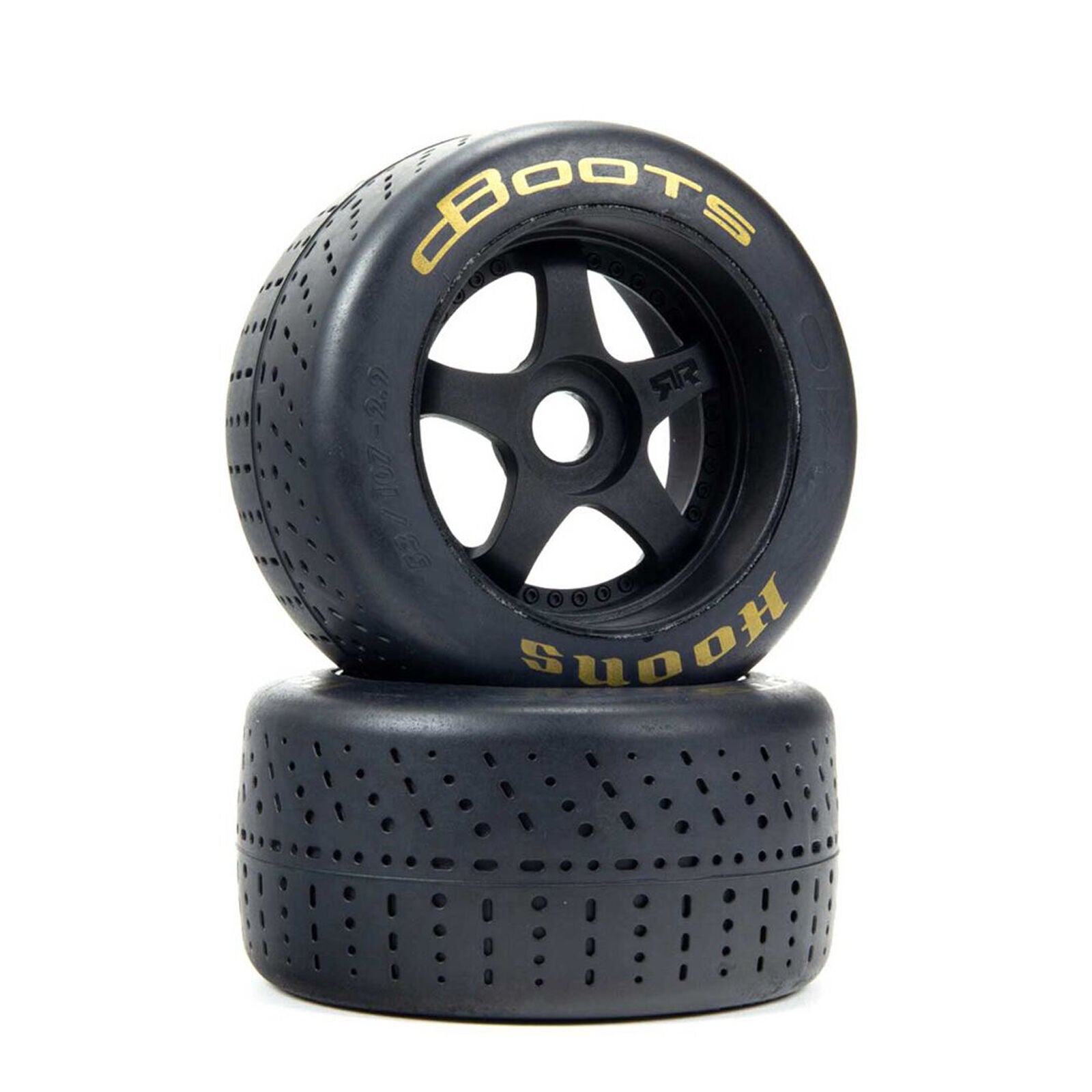 ARA550101 ARA550101 5-Spoke dBoots Hoons 53/100 2.9 Tire Set, Gold (2)