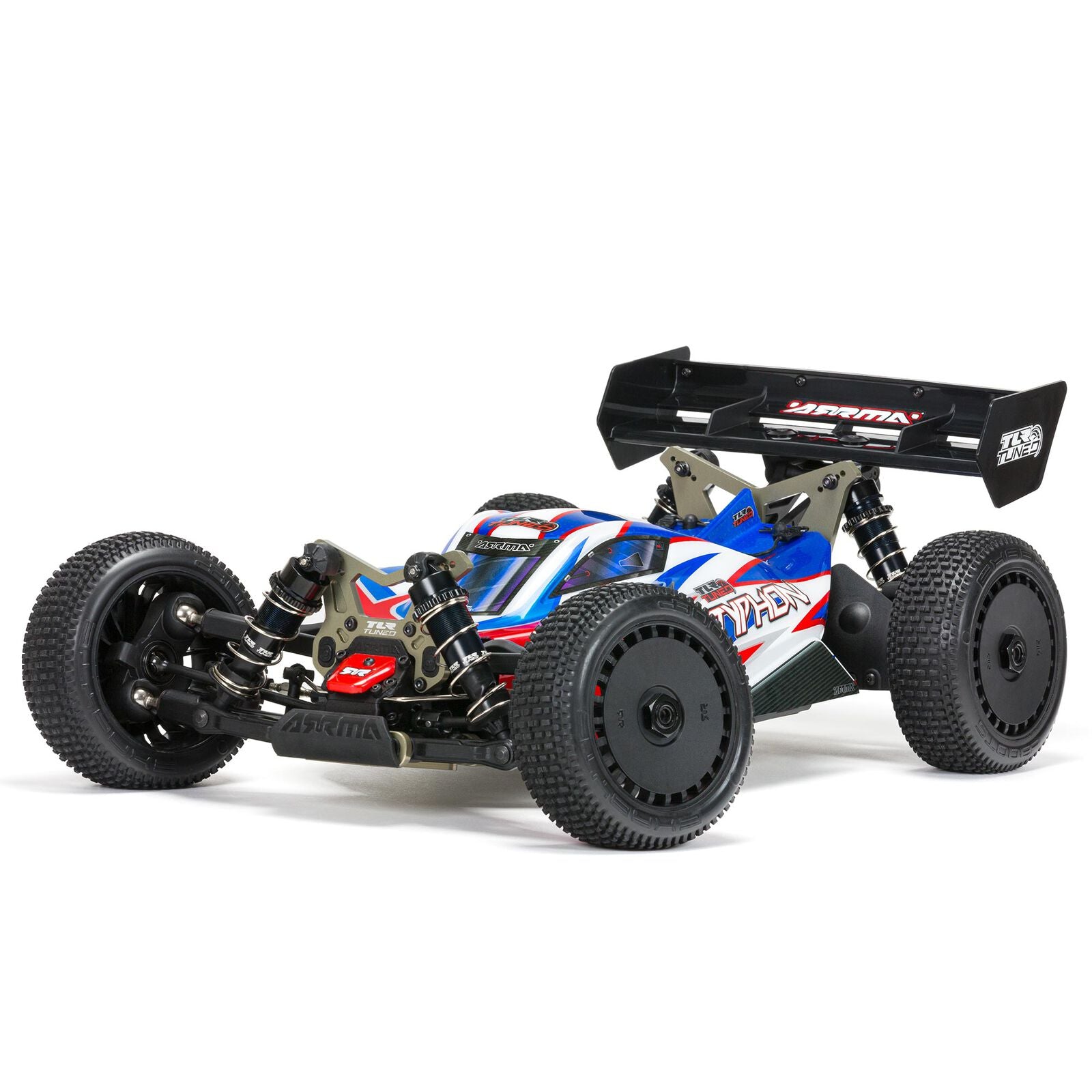 ARA8406 ARA8406 TLR Tuned Typhon 6S BLX 1/8 4X4 Buggy RTR, Red/Blue