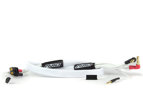 Avid RC AV1413-WHT 2S Balance Charge Lead XT60 Charger to 4/5mm Bullet, White