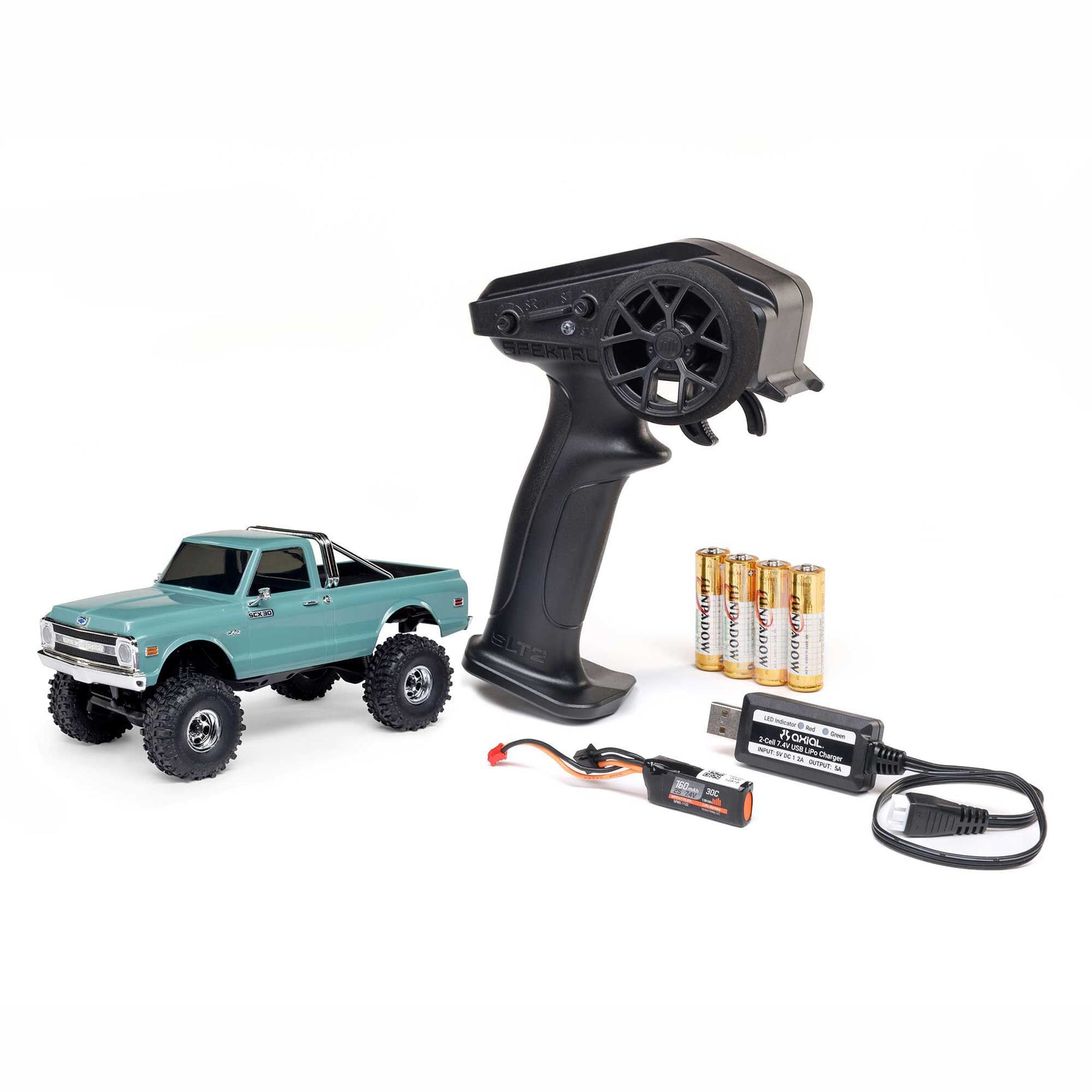 SCX30 Chevrolet K10 1/30 4X4 Crawler RTR Combo, Green