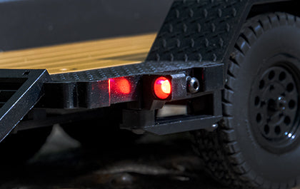 SCX24 1/24 Scale Flat Bed Vehicle Trailer w/ Lights