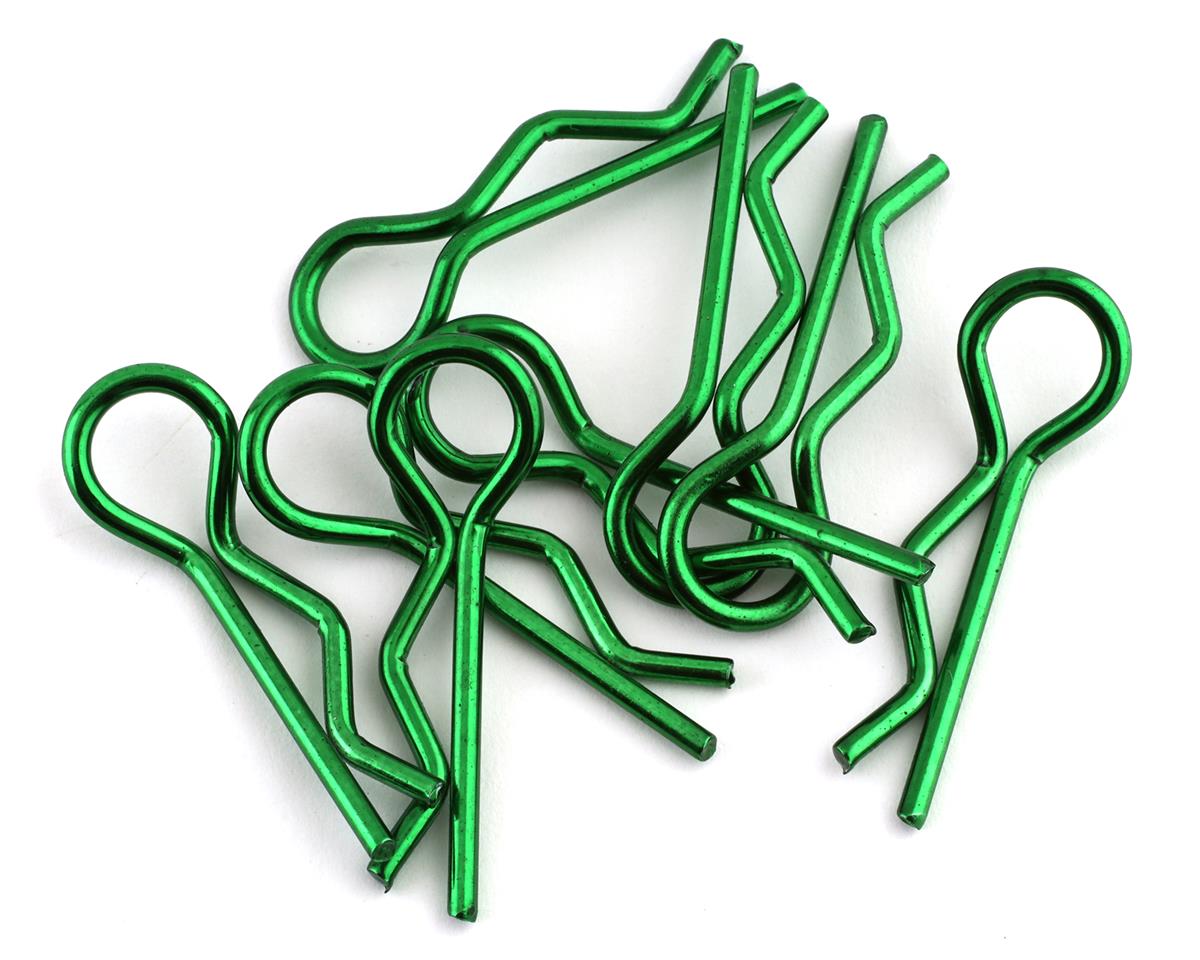 BDYBC-88GR BC-88GR Body Clips, 1/8 Scale (8), Green