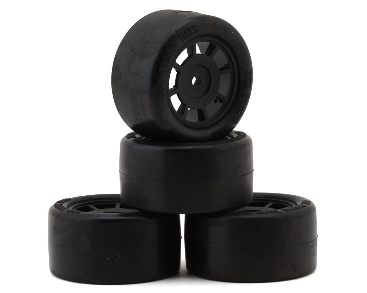 BSRRR2032 RR2032 1/12 Race Radial Pre-Mounted Carpet Tires, 32 Shore (4)