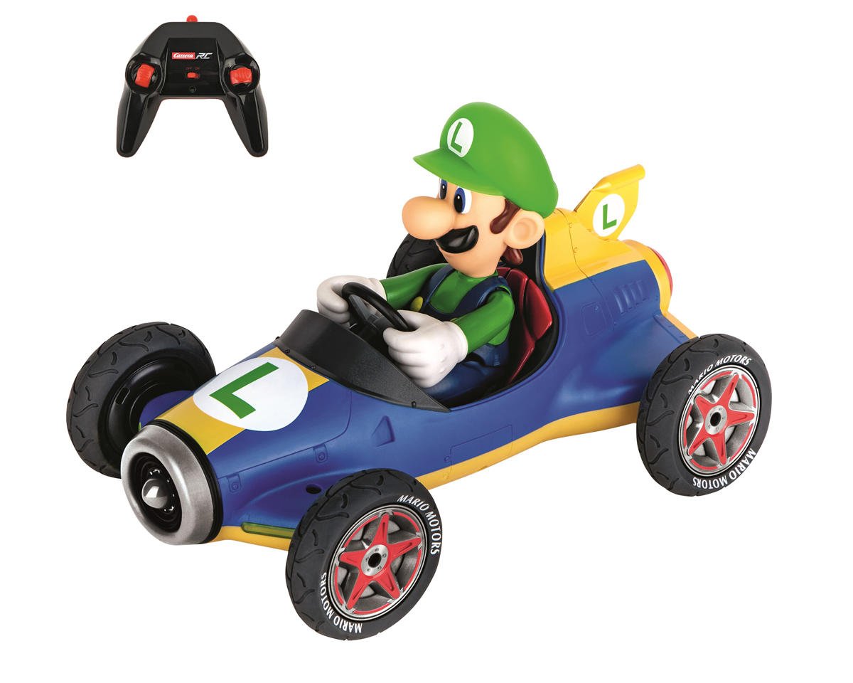 CCN181067 181067 Nintendo Mario Kart 1/18 Scale RC Car RTR, Luigi Mach 8