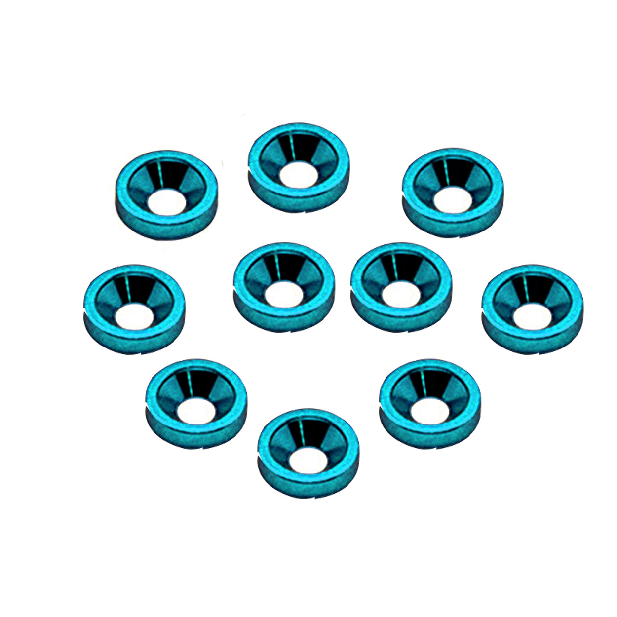 CRCCR302 CR302 Alloy M4 Washers, Countersunk, Blue