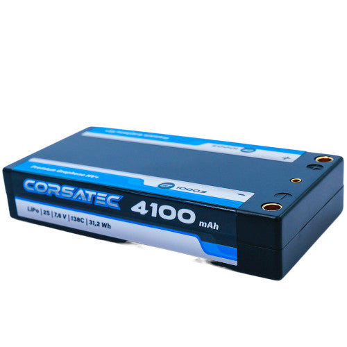 CRSCT10003 CT10003 Graphene HV+ Shorty 7.6v 2S LiPo Battery, 4100mAh 138C