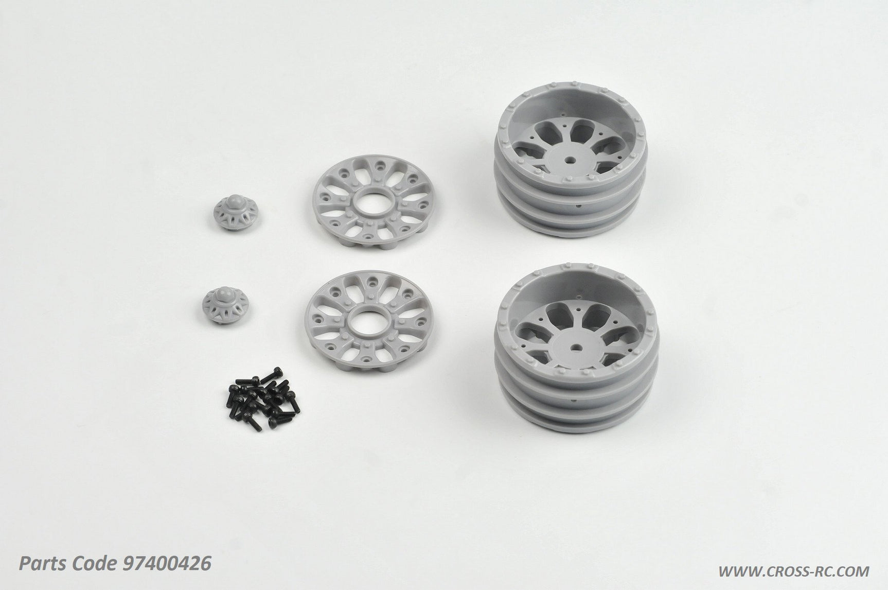 CZR97400426 97400426 Plastic Wheels, Screws, Gray, SR4