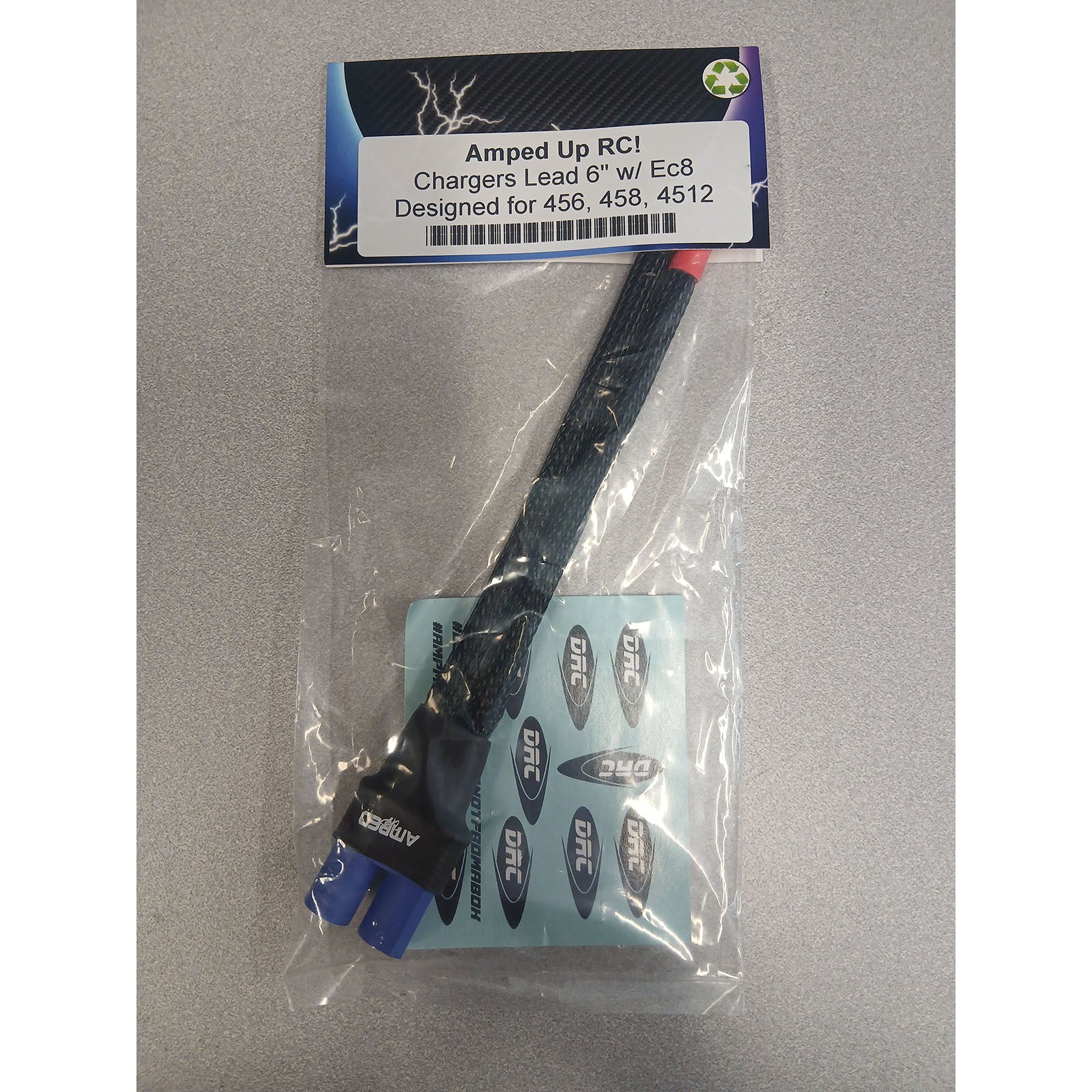 DRCAURC-CL6-EC8 AURC-CL6-EC8 Amped Up RC Charger Lead w/ EC8, 6in