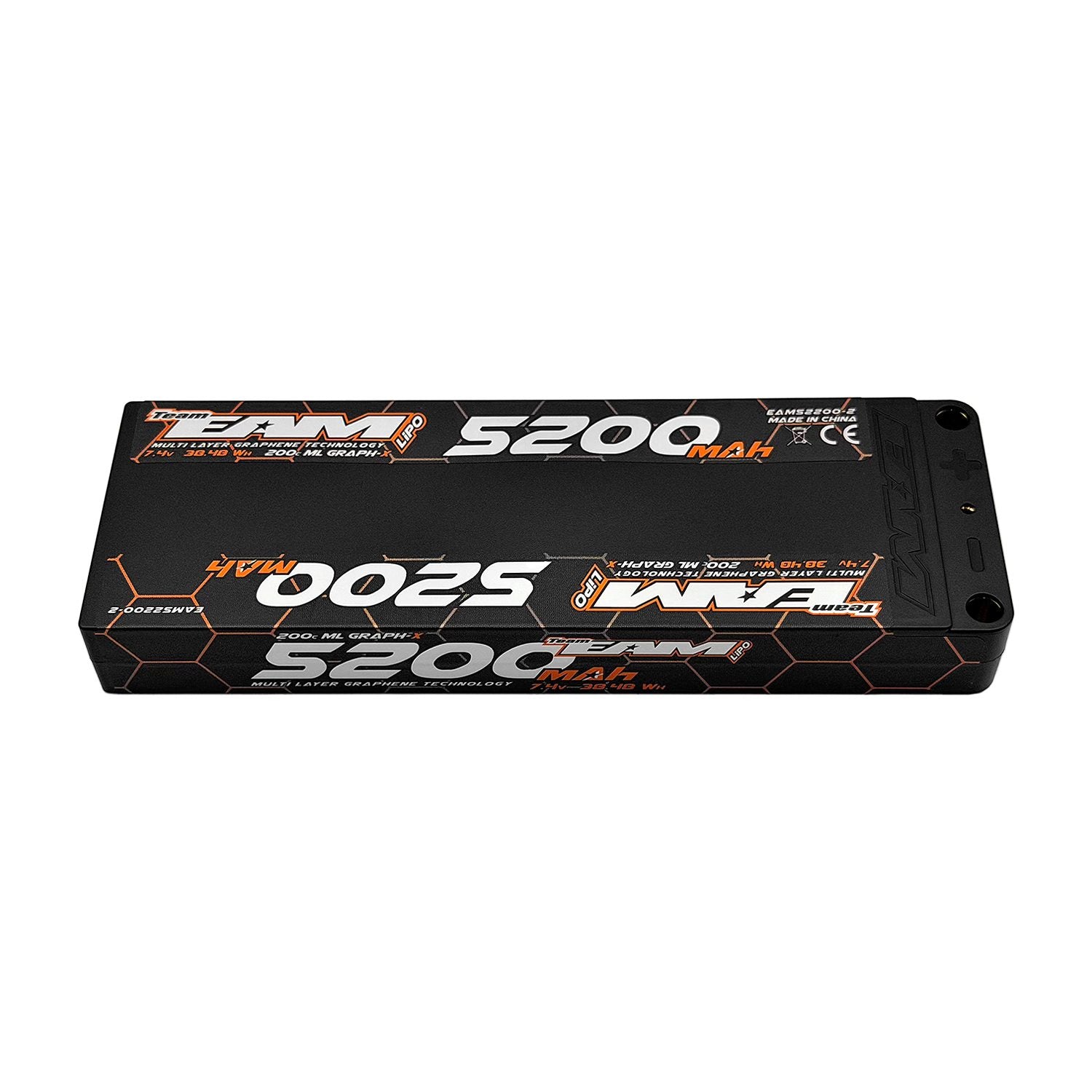 EAM52200-2 52200-2 Multi Layer Graph-X 7.4v 2S LiPo Battery, UULCG, 5200mAh 200C