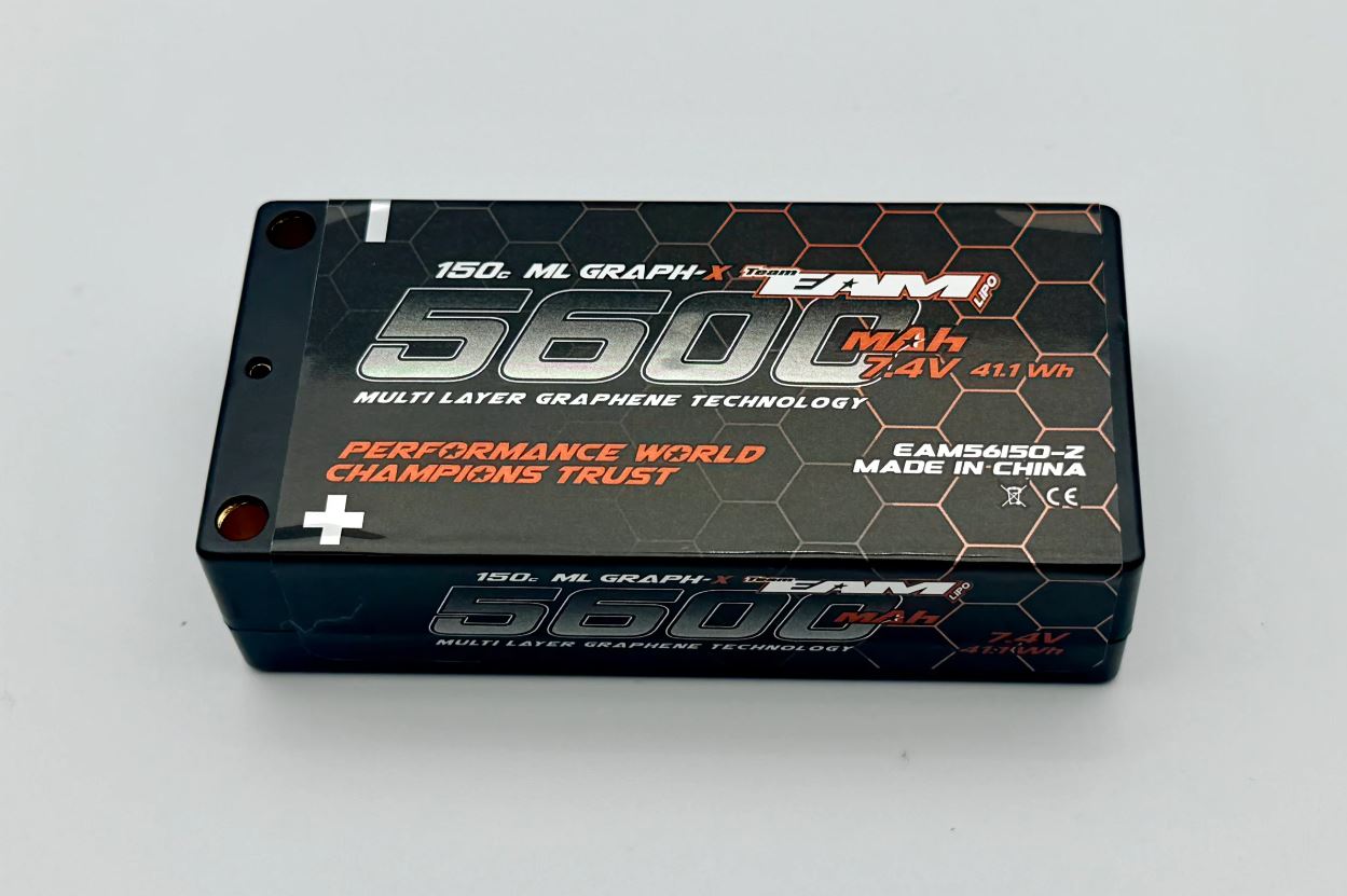 EAM56150-2 56150-2 Multi Layer Graph-X 7.4v 2S Lipo Battery, LCG Shorty, 5600mAh 150C