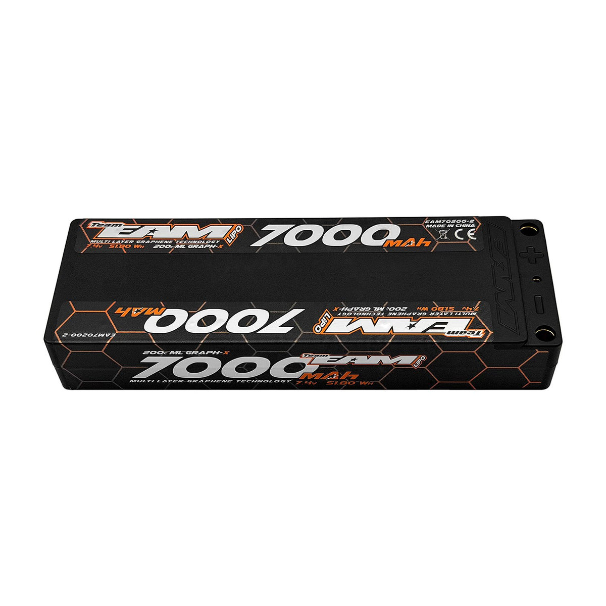 EAM70200-2 70200-2 Multi Layer Graph-X 7.4v 2S LiPo Battery, 7000mAh 200C