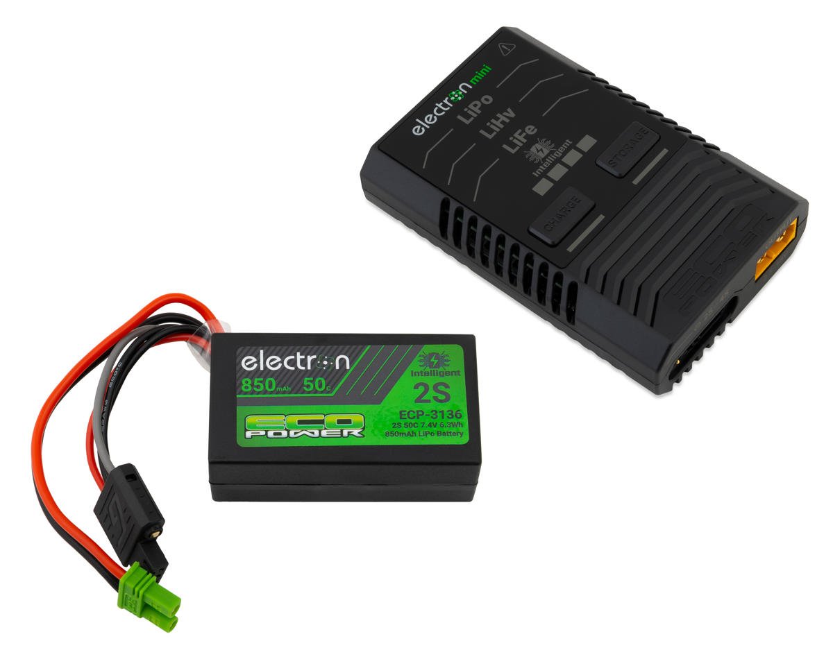ECP-1009 ECP-1009 Intelligent 2S EC2 LiPo Battery & Charger, 850mAh 50C