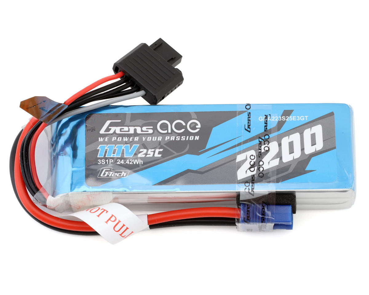 GEA223S25E3GT 223S25E3GT G-Tech Smart 3S 11.1V LiPo Battery, 2200mAh 25C w/ EC3