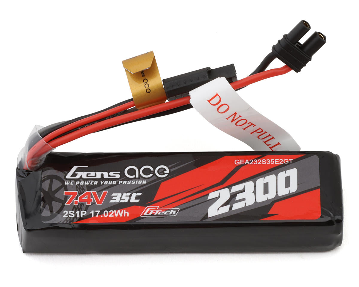 GEA232S35E2GT 232S35E2GT G-Tech 2S 7.4V LiPo Battery w/ iEC2, 2300mAh 35C