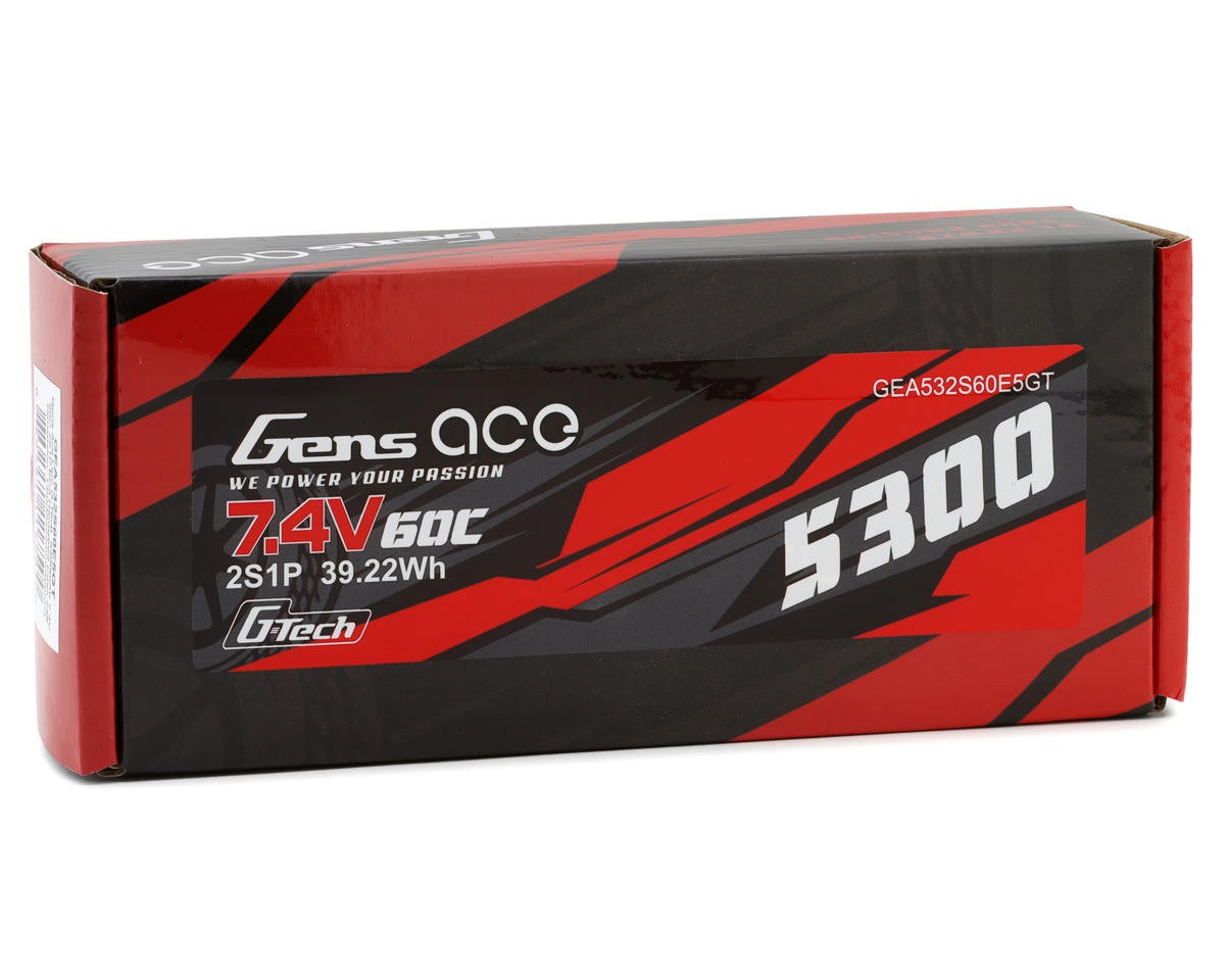 G-Tech Smart 2S LiPo Battery w/ EC5 Connector, 7.4V 5300mAh 60C