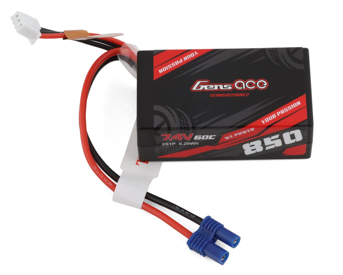 GEA8502S60E2 GEA8502S60E2 Mini-B 2S 7.4V LiPo Battery, 60C 850mAh