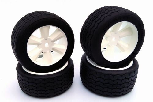 GRCGRC145W GRC145W G-Spec VTA Pre-Glued Tires, White (4)