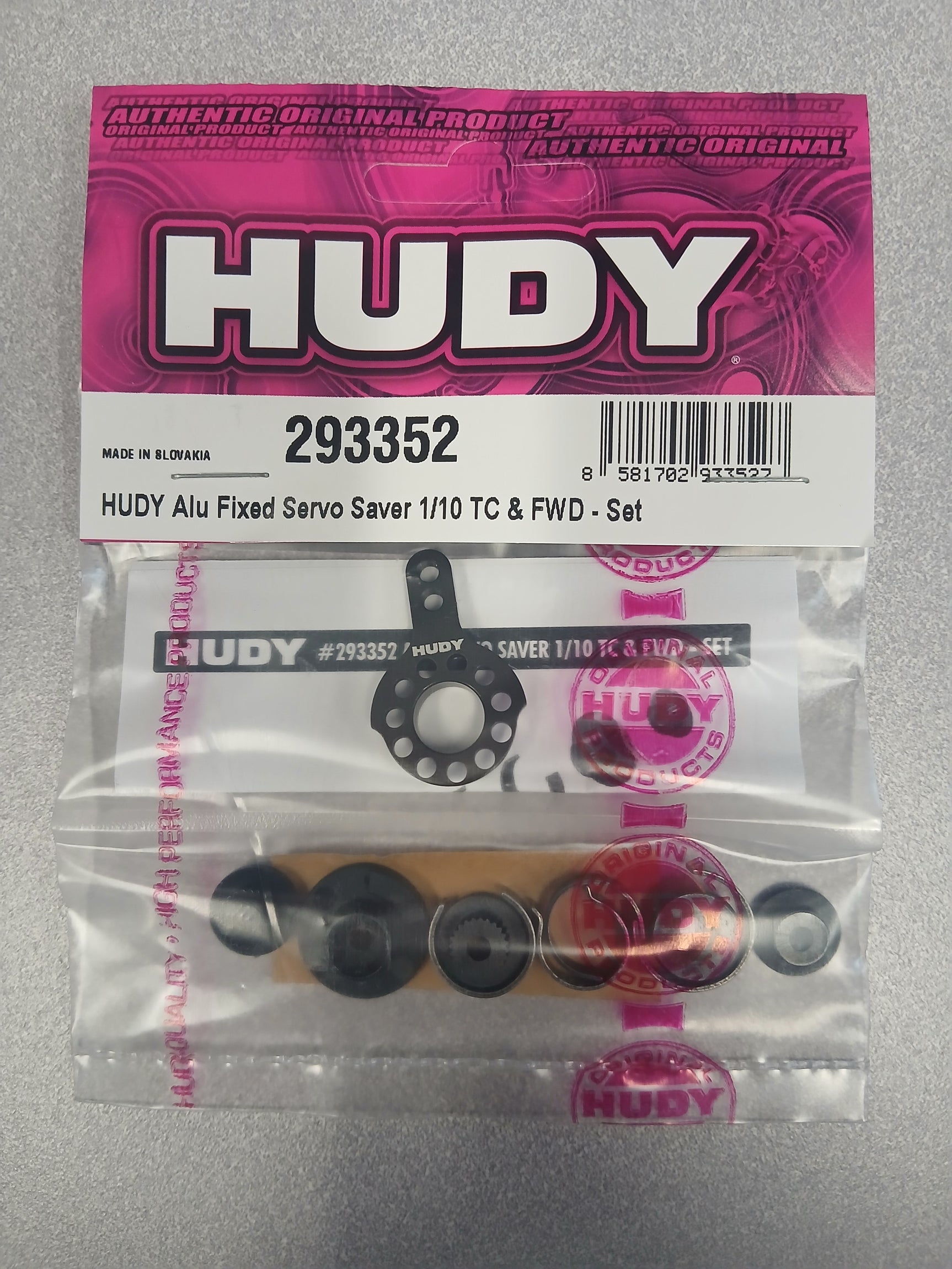 HUD293352 293352 Hudy Aluminum Fixed Servo Saver Set for 1/10 TC & FWD