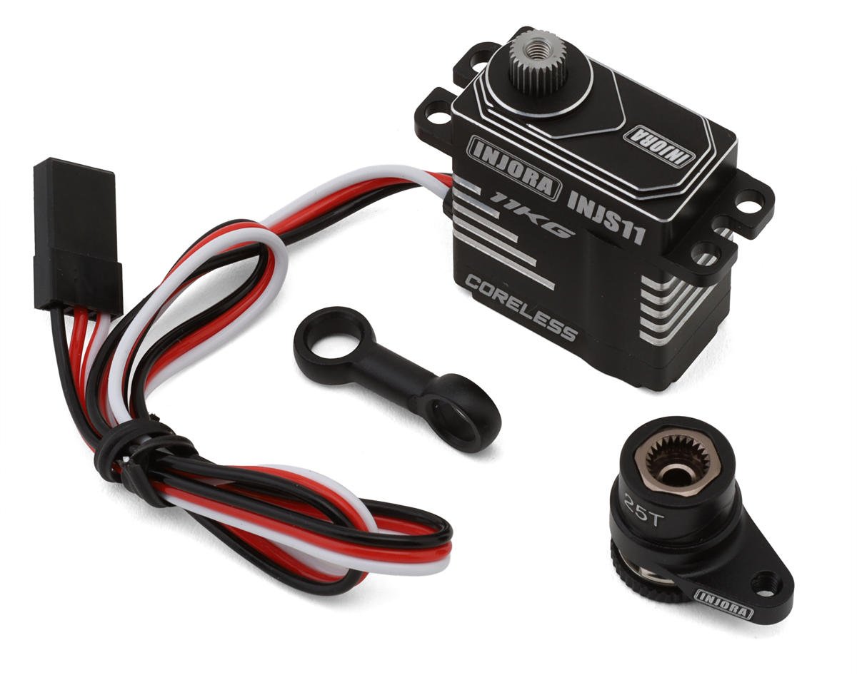 INJGROM-11BK-S11 GROM-11BK-INJS11 INJS11 Aluminum High Voltage Micro Servo Set, Grom / NASCAR