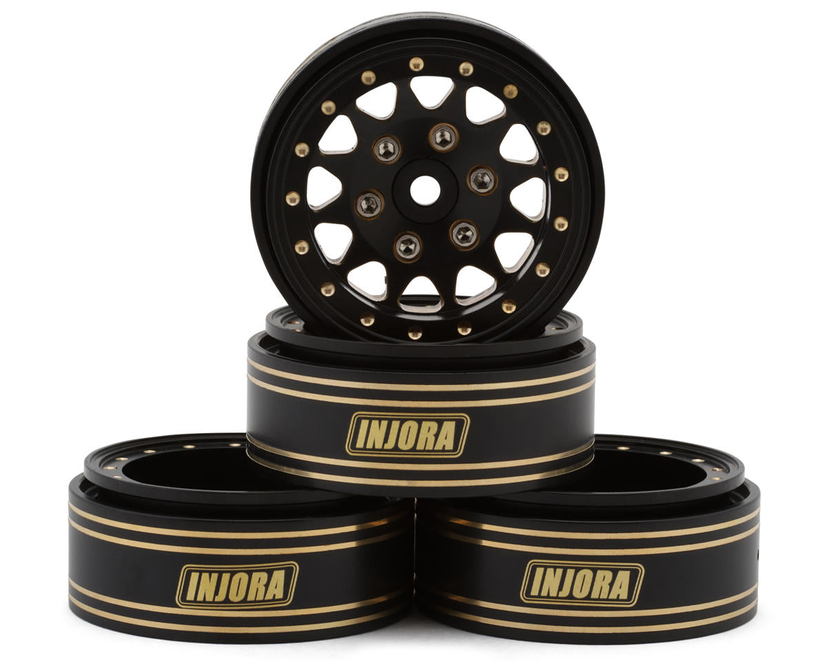 INJYQW-1301BGD YQW-1301BGD 1.3in Brass Beadlock Wheels, -3.75mm Offset, 68g (4)