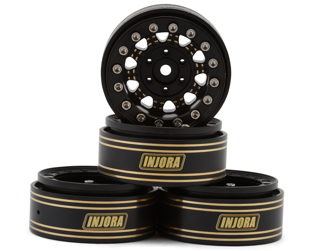 INJYQW-1305BGD YQW-1305BGD 1.3in Super Heavy Brass Beadlock Wheels, 81g (4)