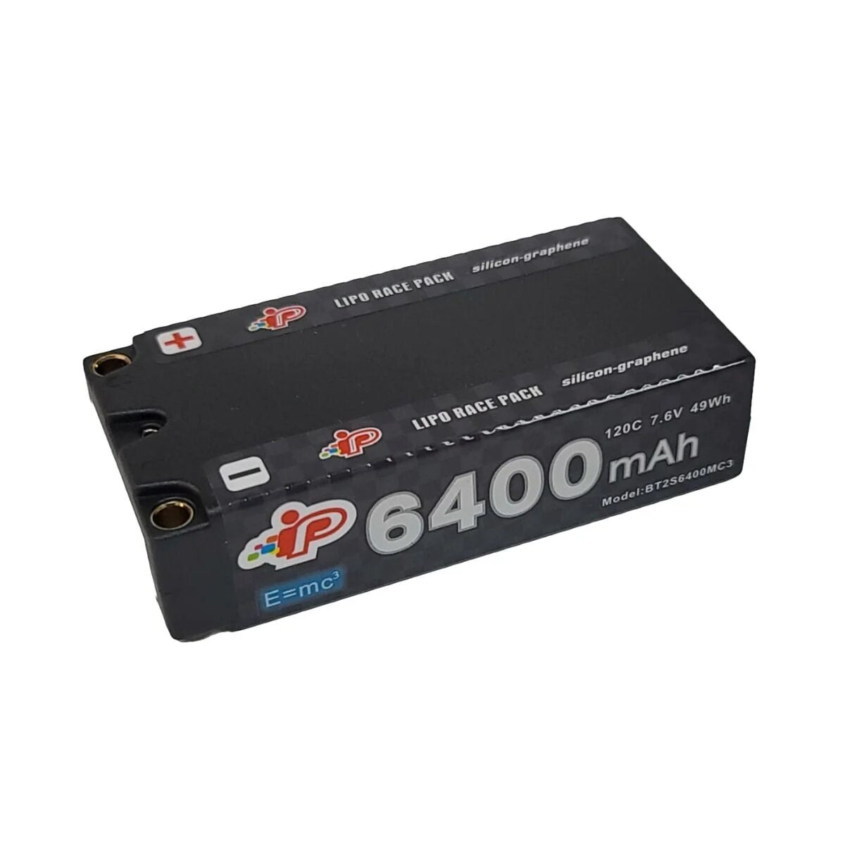 IPBIP-BT2S6400MC3 IP-BT2S6400MC3 MC3 7.6V 2S Shorty LiPo Battery, 6400mAh 120C