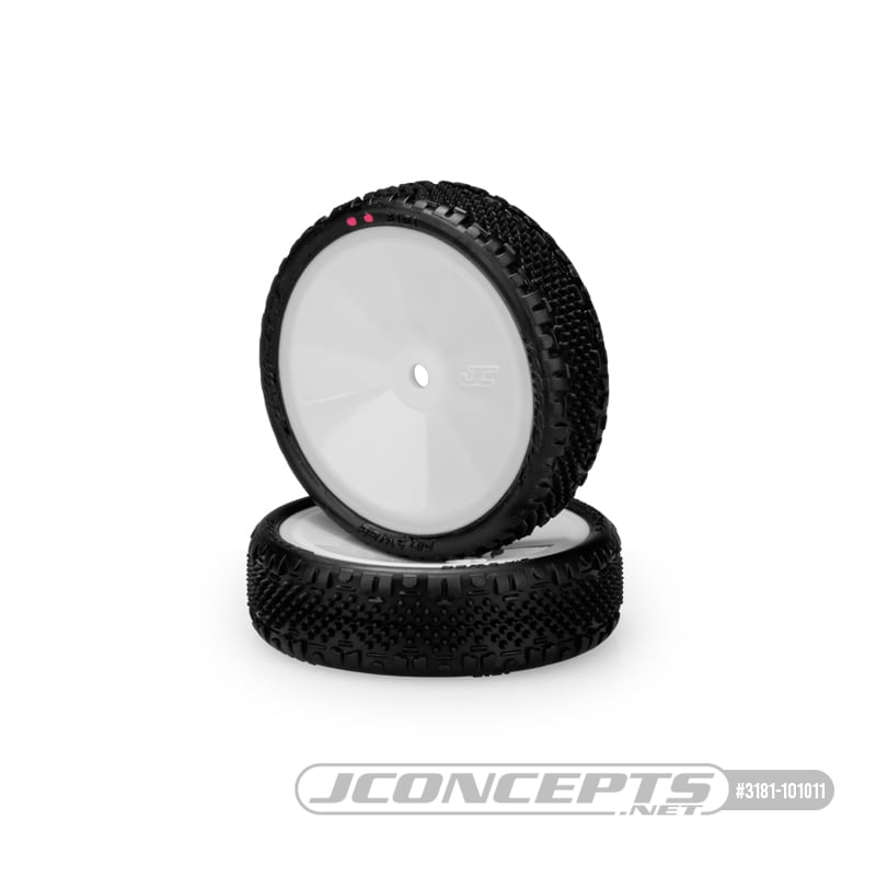 JCO3181-101011 3181-101011 Pin Swag 2WD Buggy Front Pre-Mount Tires, White (2)