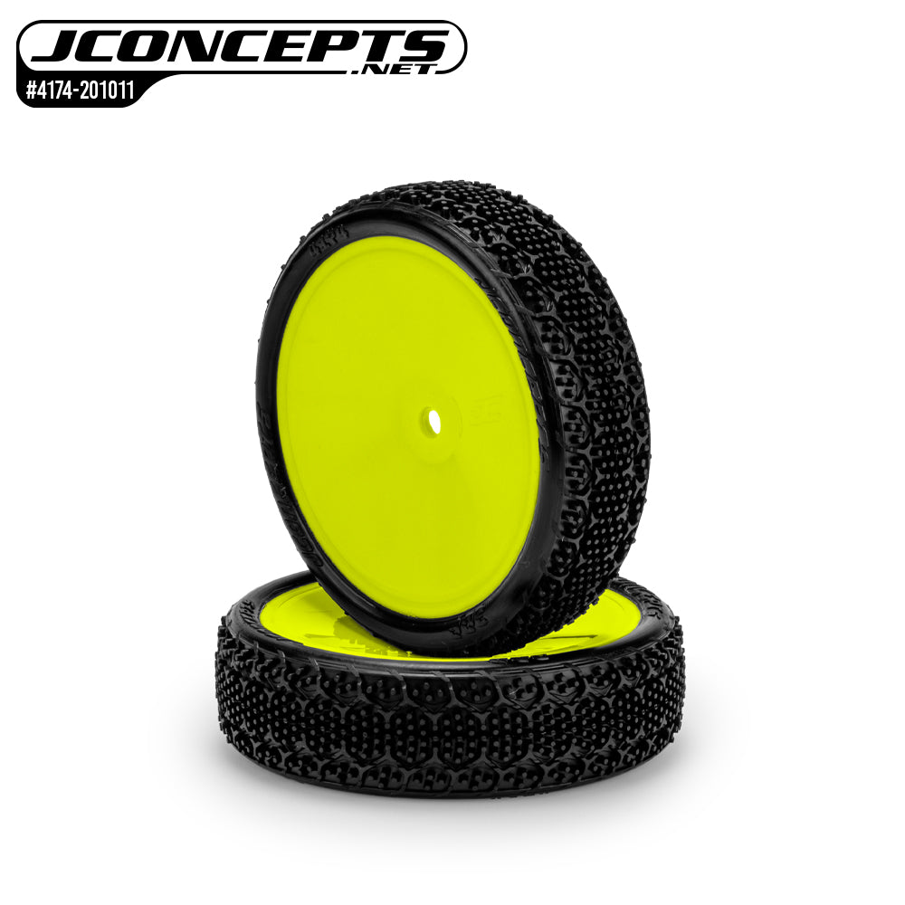 JCO4174-201011 4174-201011 3DP 2.2" 2WD Buggy Pre-Glued Front Tire (2), Yellow