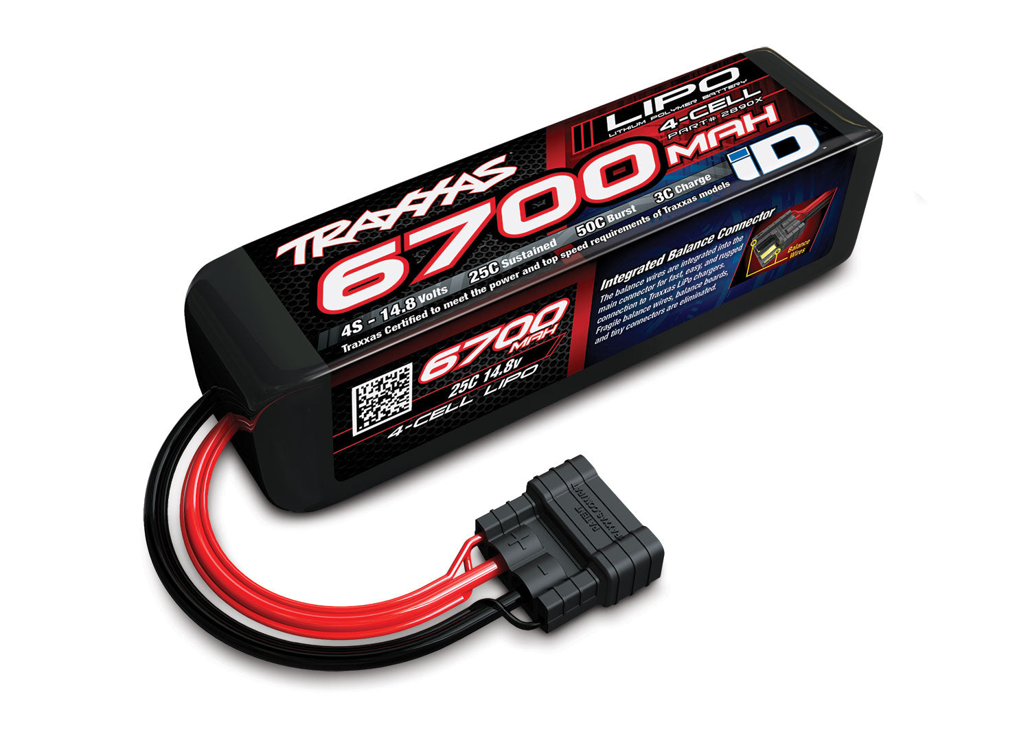 TRA2890X 2890X Power Cell 4S LiPo Battery, 25C 6700mAh
